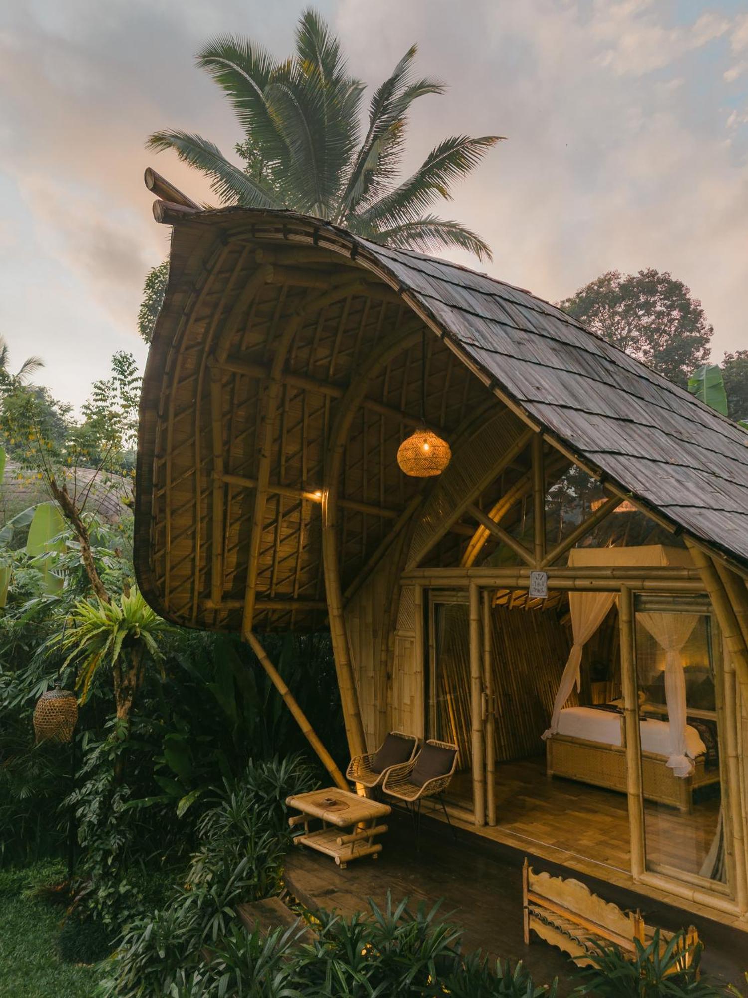 Arcada Bali Bamboo House Villa Sidemen  Bagian luar foto