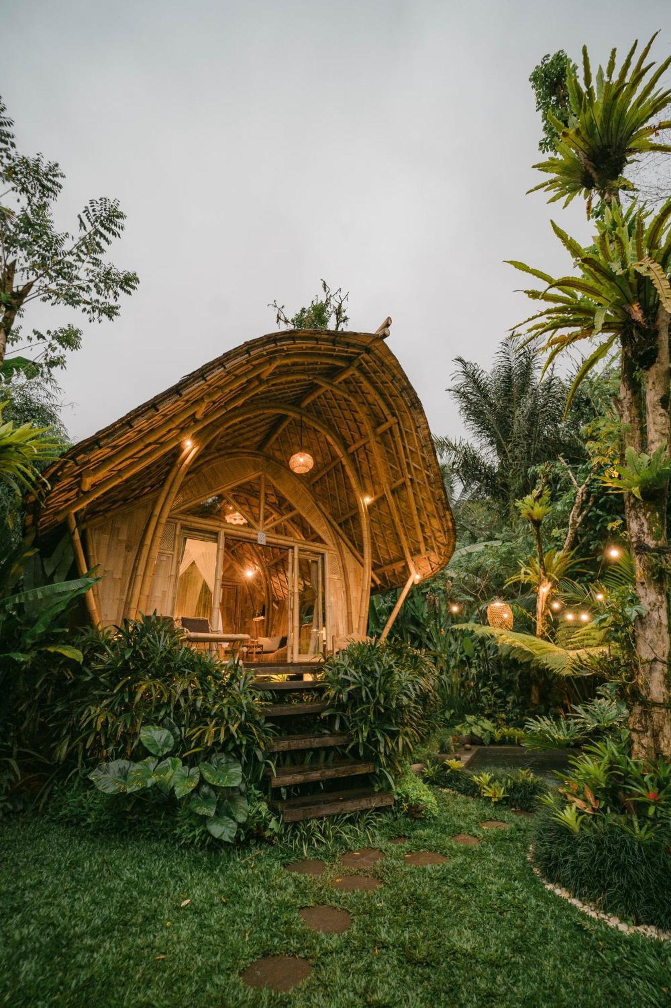 Arcada Bali Bamboo House Villa Sidemen  Bagian luar foto
