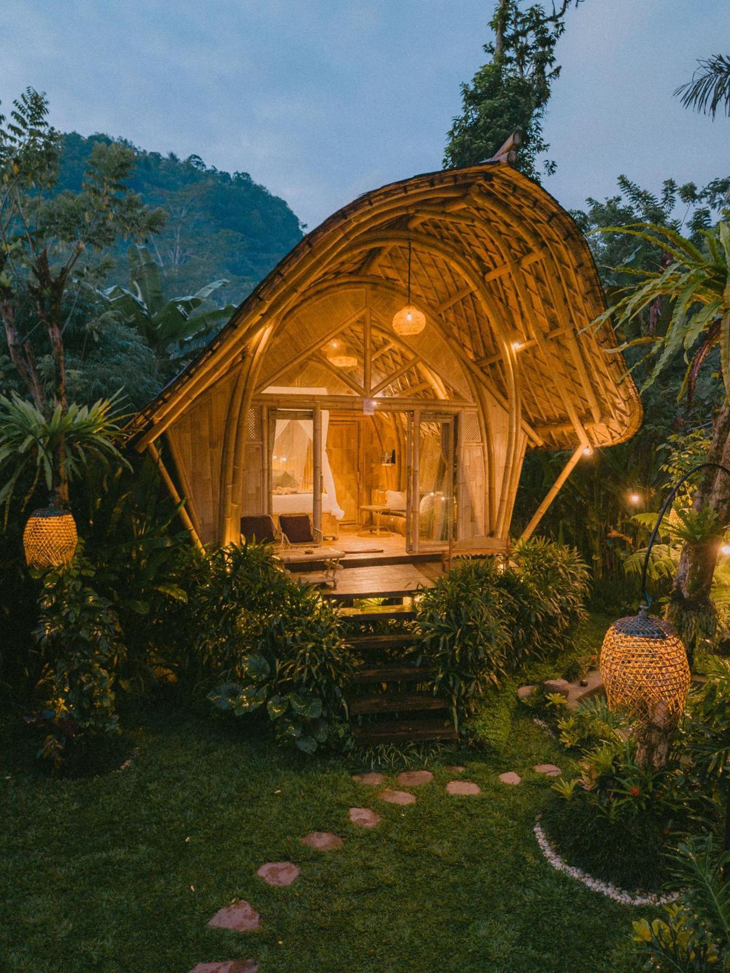 Arcada Bali Bamboo House Villa Sidemen  Bagian luar foto